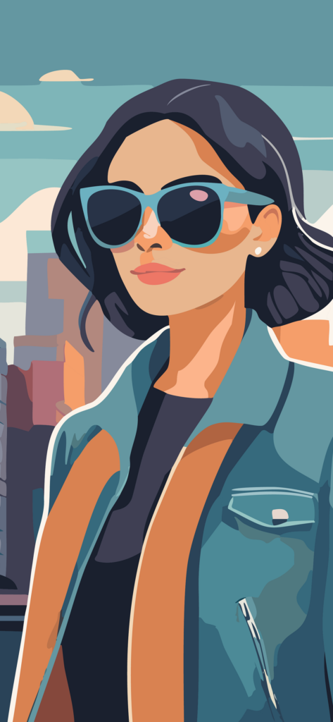 Women in Sunglasses iPhone 13 wallpaper