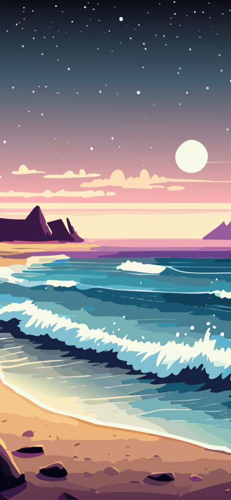 Beach Dusk iPhone 13 wallpaper