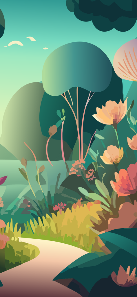 Garden iPhone 13, iPhone 14 wallpaper