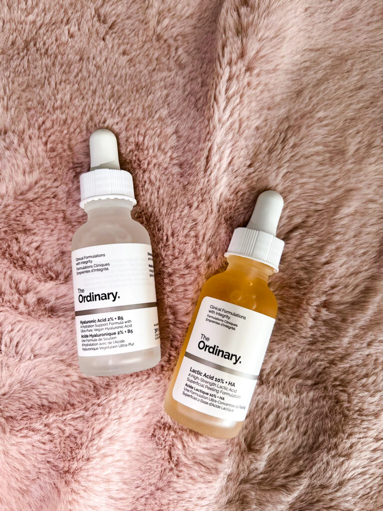 skincare the ordinary hyaluronic acid and lactic acid